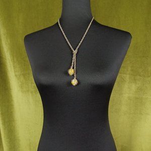 Vintage 70s Lariat Y Necklace